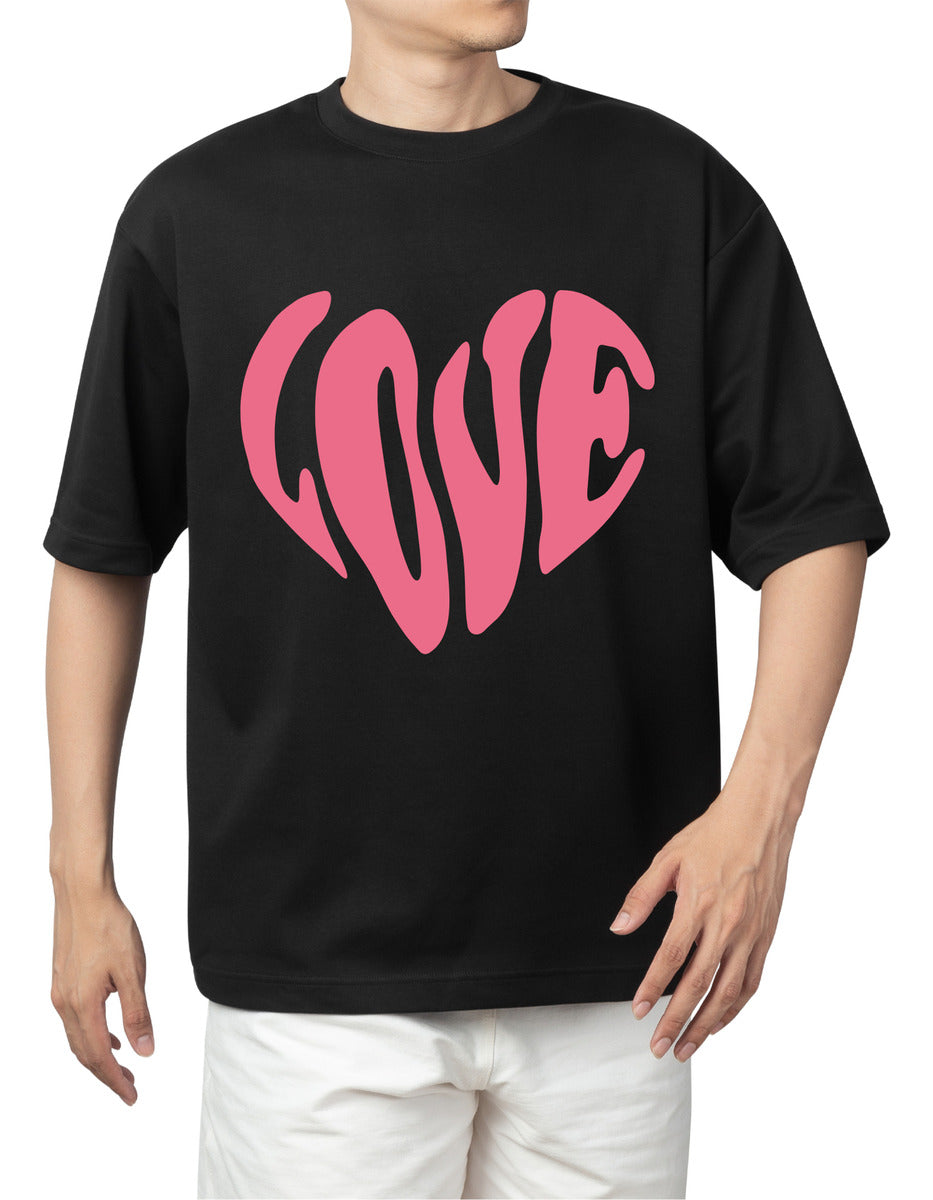 Men's Black T-Shirt – LOVE Print | Urban Minimalism
