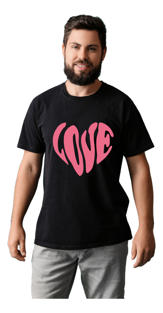 Men's Black T-Shirt – LOVE Print | Urban Minimalism
